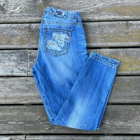 Miss Me Jeans Boyfriend Ankle Jeans Distressed - Picture 1 of 10